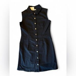 NWT black sleeveless button up dress